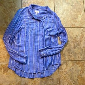 Lucky Brand Blue Button Up Shirt Size M